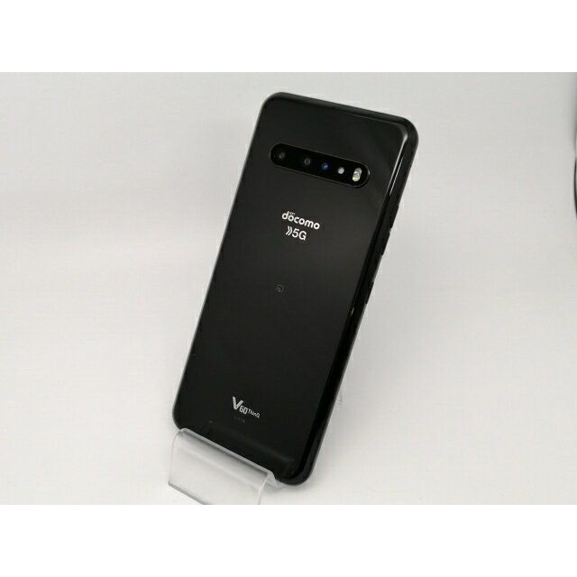 【中古】LG電子 docomo 【SIMロック解除済み】 LG V60 ThinQ 5G ザ ブラック 8GB 128GB L-51A【横浜】保証期間1ヶ月【ランクB】