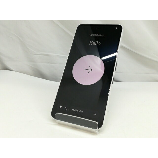 【中古】NOTHING 国内版 【SIMフリー】 Nothing Phone (3a) ホワイト 8GB 128GB【札幌】保証期間1ヶ月【ランクB】