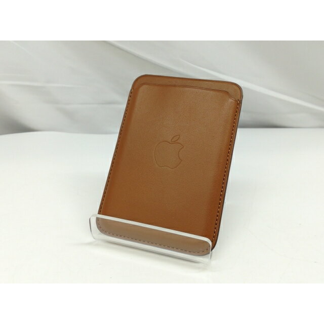 【中古】Apple MagSafe対応iPhoneレザーウォレット サドルブラウン MHLT3FE/A【札幌】保証期間1週間