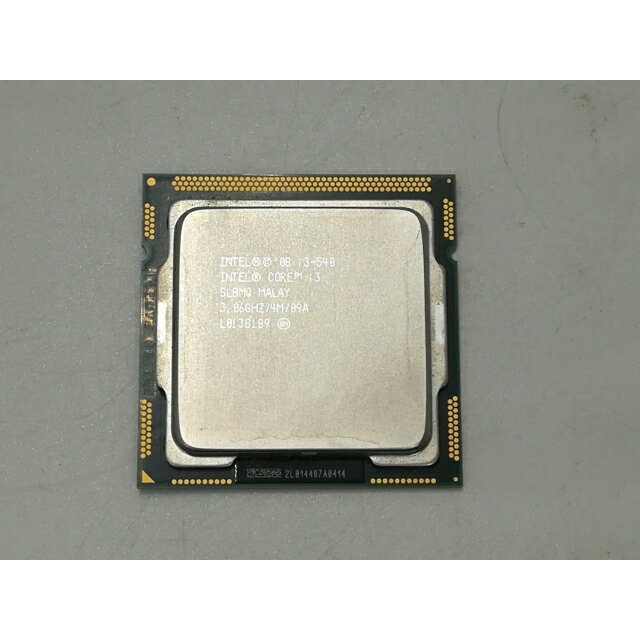 【中古】Intel Core i3-540 (3.06GHz) bulk LGA1156/2C/4T/L3 4M/GPU 733MHz/TDP73W【札幌】保証期間保..