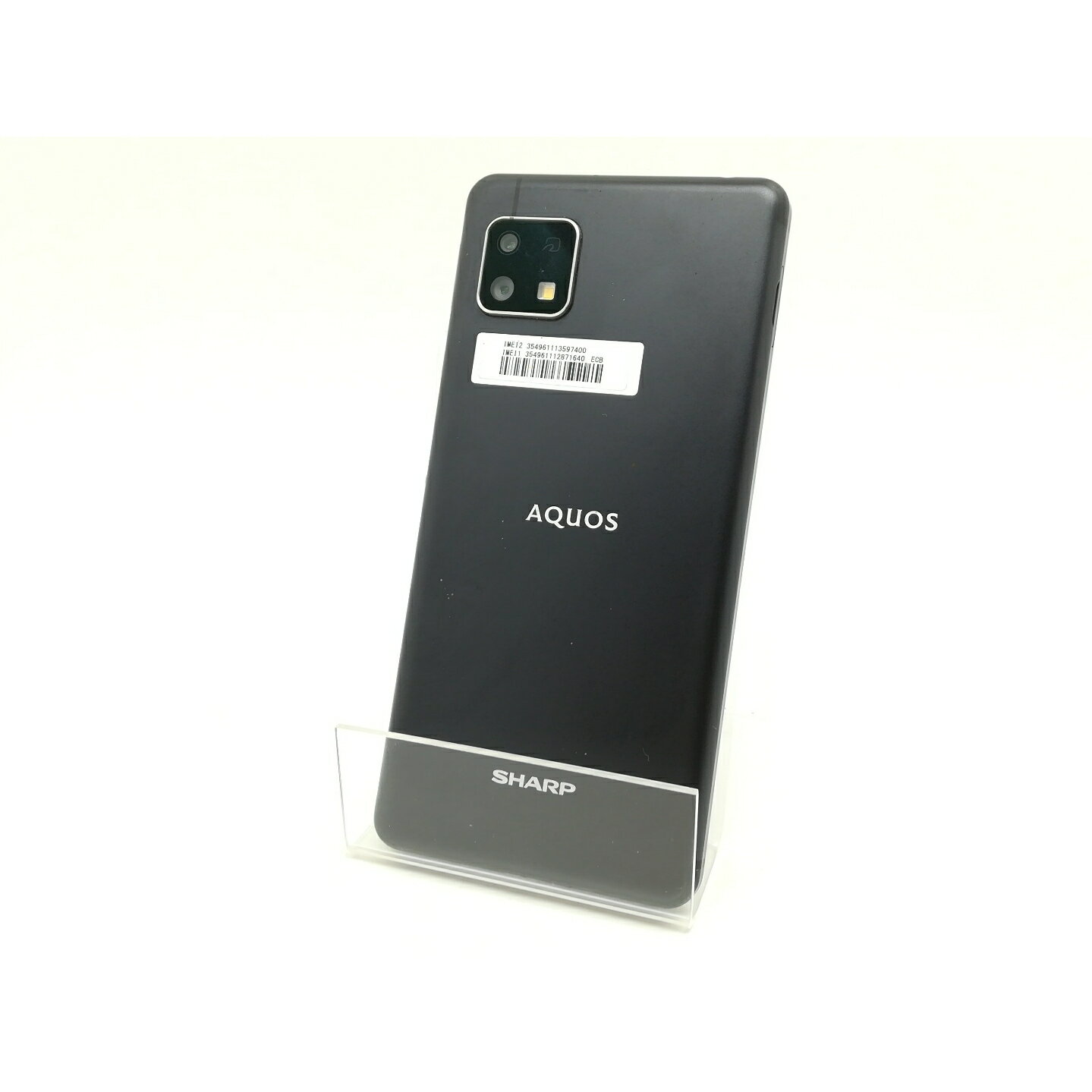 【中古】SHARP 楽天モバイル 【SIMフリー】 AQUOS sense4 lite ブラック 4GB 64GB SH-RM15【福岡筑紫】保証期間1ヶ月【ランクB】