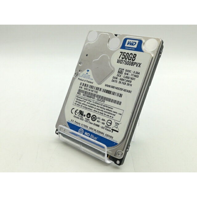 ■ランク：中古■メーカー：W.D.■製造番号：WXC1A14C1752T■記憶容量：750GB■保証期間：1週間■注意事項：お客様のモニター発色の具合によって、実際の商品と色合いが異なる場合があります。