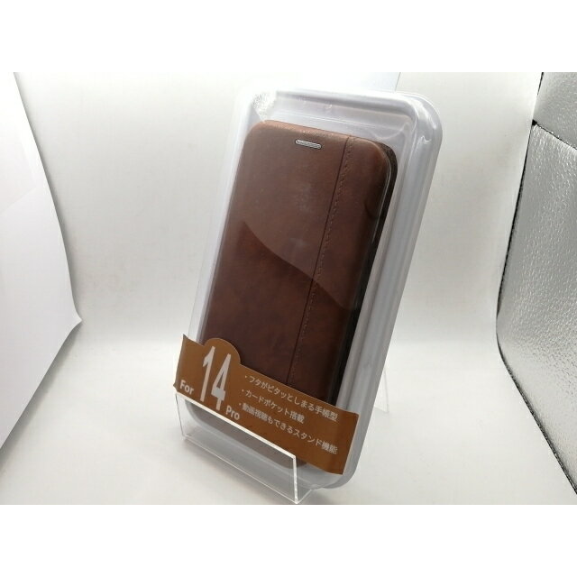 【未使用】FRANCEKIDS iPhone手帳型ケース iPhone14Pro用 ブラウン【熊本】保証期間1週間