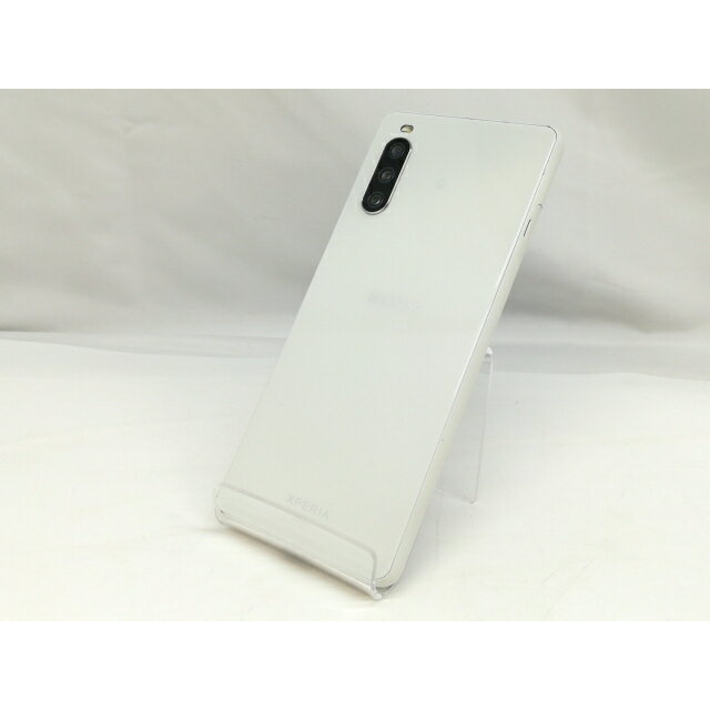 【中古】SONY au 【SIMロック解除済み】 Xperia 10 III ホワイト 6GB 128GB SOG04【札幌南2条】保証期間1週間【ランクC】