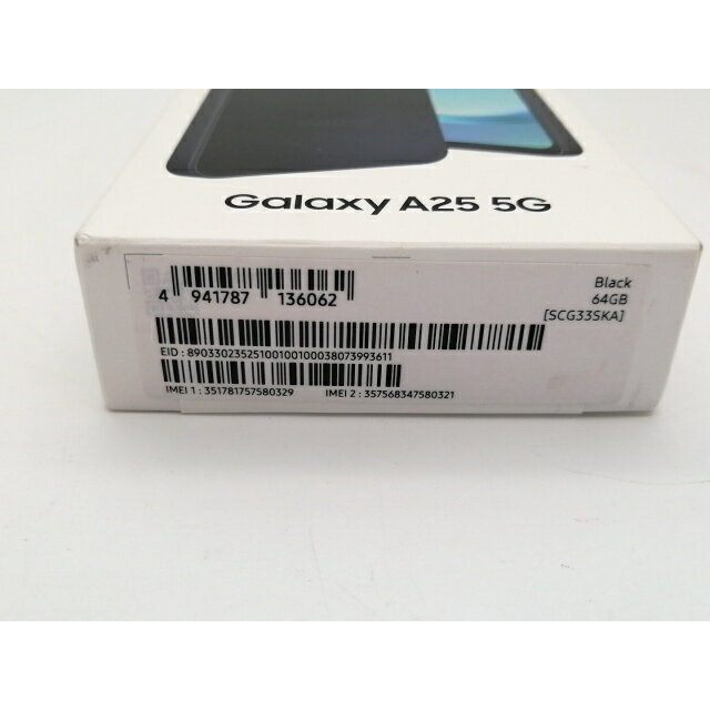 【未使用】SAMSUNG UQmobile 【SIMフリー】 Galaxy A25 5G ブラック 4GB 64GB SCG33【札幌南2条】保証期間3ヶ月