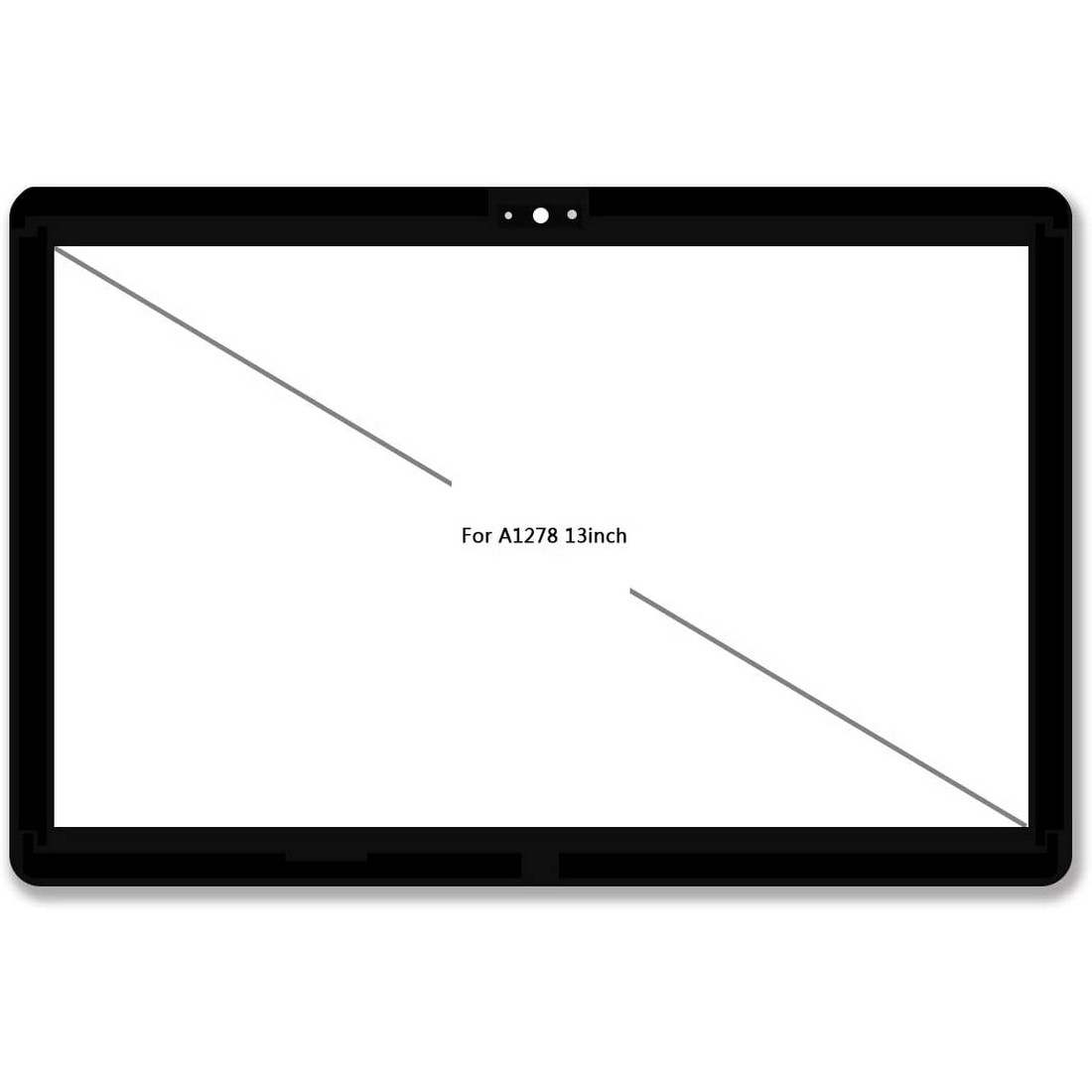 交換用 フロント ガラス 液晶 保護 適用する MacBook Pro Unibody 13.3インチ A1278 2009 2010 2011 2012