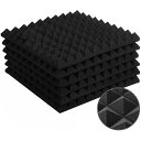 吸音材 防音 壁 防音材 6枚セット 50*50cm 厚さ5cm ウレタン 高反発高密度 部屋防音 不燃 無害 減震 ピラミッド型