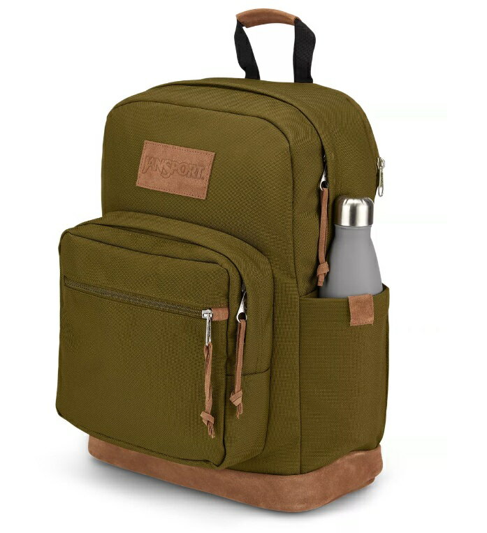 NEW!!【JANSPORT公式ショップ】JANSPORT リュック ジャンスポーツ RIGHT PACK PREMIUM - ARMY GREEN - JS0A4NV67G3 ライトパック ジャンスポ ブラック カーキ グリーン バックパック リュックサック 通勤 通学 高校生 大学生 社会人 旅行 レザー コーデュラ 31L