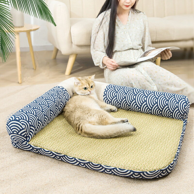 猫 ベッド 夏用 涼しい席 猫 犬 夏用 涼しい 寝具 暑さ対策ペットベッド 洗える ク...