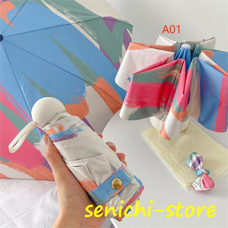 日傘 折りたたみ傘 レディース メンズ 花柄 軽 軽量 黒ゴム晴雨兼用 折りたたみ傘 UVカット6本骨 ミニ..