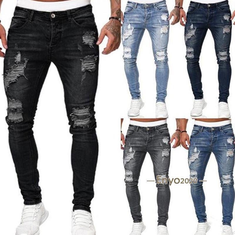樂天商城 - スキニーデニム ジーパンツ メンズ ボトムス ジーンズ ジーパン ダメージ加工 ストレッチ メンズファション スキニーパンツ 大きいサイズ
