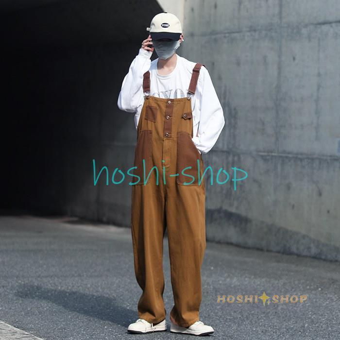 サロペット メンズ パンツ オーバーオール サルエルパンツ ボトムス ロングパンツ カーゴパンツ ワークパンツ ヒップホップ