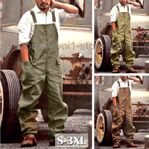 オーバーオール メンズ カーゴパンツ 繋ぎ サロペット 無地 アウター 欧米風 カジュアル 作業着 ペインターパンツ ミリタリーパ 作業服 新作 父の日 プレゼント