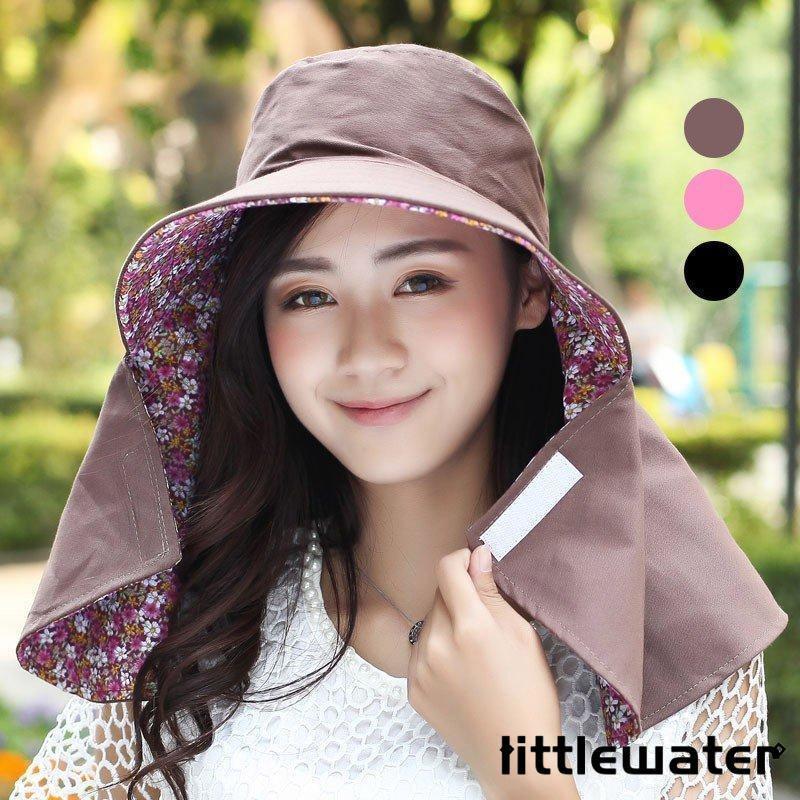 Rakuten - 帽子 ハット サンバイザー 日除け日 焼け防止 UVカット レディース 夏 かわいい コットン リバーシブル 自転車 ガーデニング 庭仕事