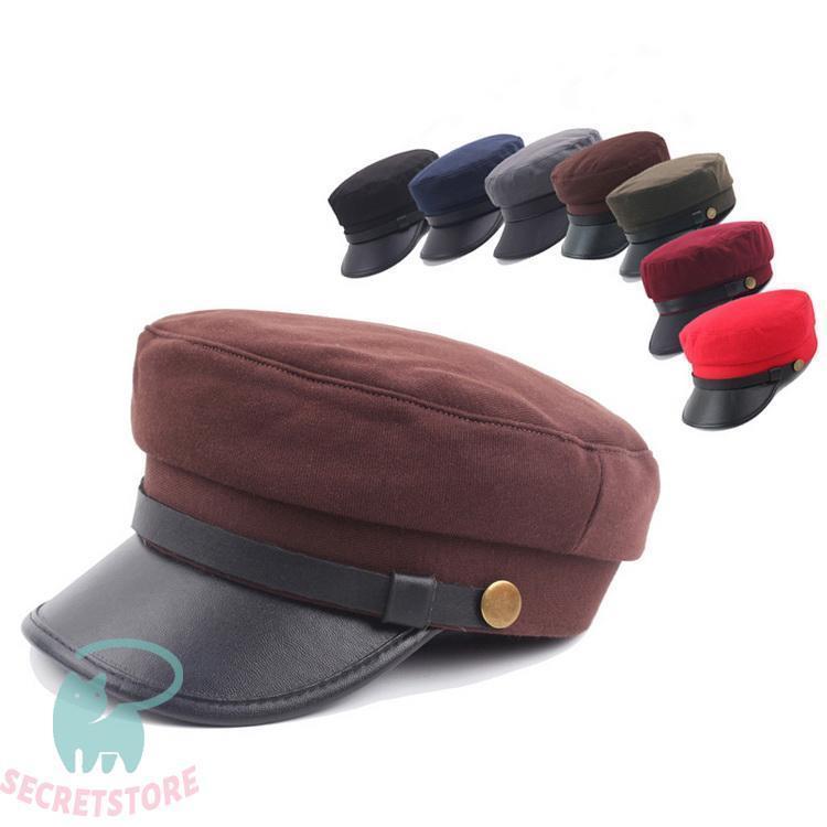 マリンキャップ メンズ レディース 帽子 キャップ PUレザーつば 小顔効果 秋 防寒(4)
