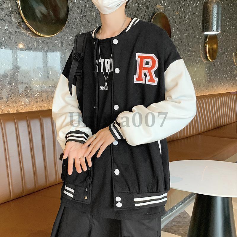スタジャン スタジアムジャンパー 長袖 ジャケット ブルゾン メンズ レディース アウター 秋物 春服 野球服 ゆったり 大きいサイズ 通学
