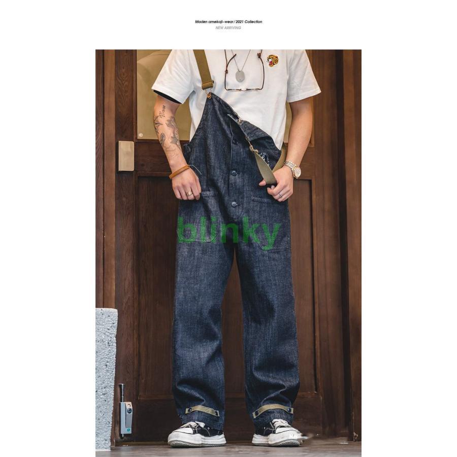 オーバーオール メンズ デニム 切り替 サロペットパンツ ジーンズ つなぎ オールインワン ペインター ワークパンツ 作業服 大きいサイズ アメカジ