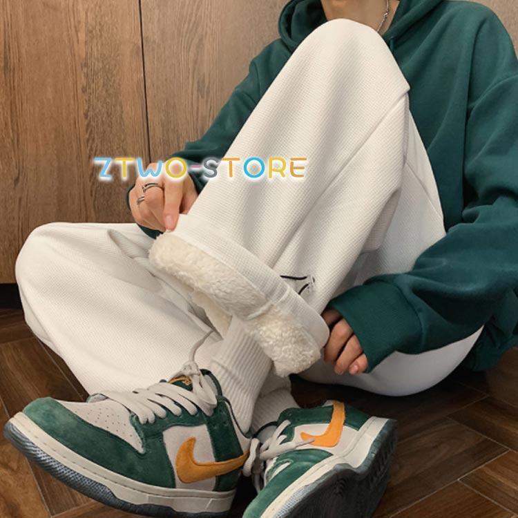 裏ボア ワイドパンツ メンズ 冬 厚手 裏起毛 カジュアル イージーパンツ 暖かい 防寒 ゆったり おしゃれ ストレートパンツ 長ズボン 保温 暖パン