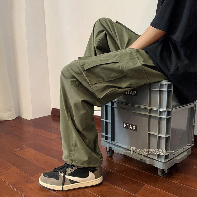 Work Pants - カーゴパンツ メンズ パンツ ロングパンツ ワークパンツ ポケット 薄手 ズボン ミリタリーパンツ アウトドア かっこいい カジュアル