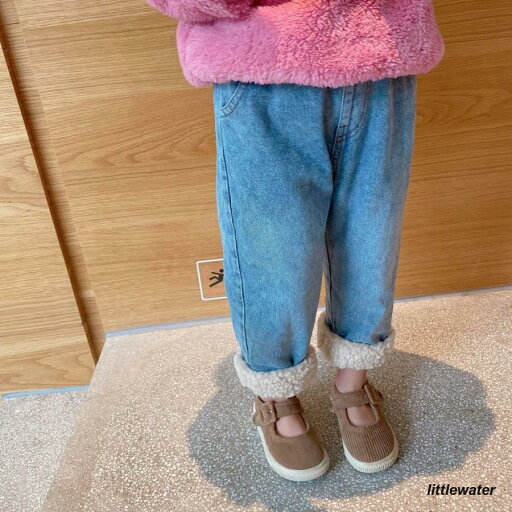 ロングパンツ 長ズボン テーパードパンツ デニム 子供服 キッズ ベビー 女の子 男の子 裏ボア あったか おしゃれ ふわもこ 通園 通学 男児 女児