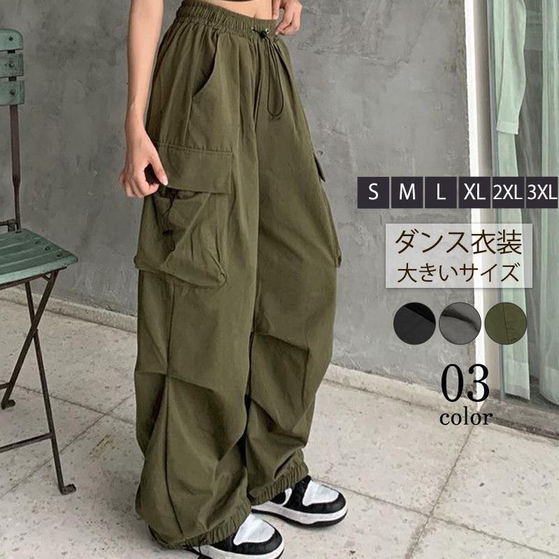 Other - カーゴパンツ レディース ロングパンツ ミリタリーパンツ チノパン ワークパンツ テーパードパンツ ダンス衣装 ウエストゴム 美シルエット