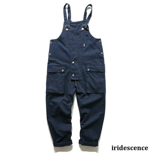 オーバーオール メンズ ゆとり 無地 ロングパンツ オールインワン サロペット ボトムス 春夏秋 お洒落 男性 カジュアル おしゃれ 作業服 アメカジ カーゴパンツ