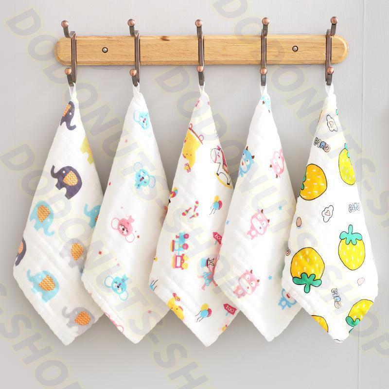 ガーゼタオル ループ付き 単品 30 30cm ガーゼハンカチ フェイスタオル 正方形 ベビー キッズ 赤ちゃん 子供用 ハンドタオル 手拭き 顔拭き