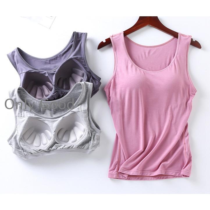 カップ付き タンクトップ レディース インナー ブラトップ パッド付き 肌着 下着 一体型 通気性 大きいサイズ 春 夏 秋 冬