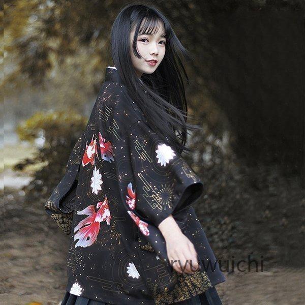 和柄カーディガン男女兼用夏祭り花火大会カーディガン和柄浴衣羽織春夏秋和式パーカー羽織り浴衣ゆったり開襟七分袖花火大会