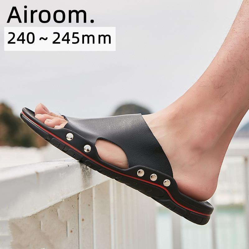 サンダル メンズ 夏 革 サンダルスリッパ PU?レザー おしゃれ 靴 コンフォートサンダル ビーチ 海 シャワーサンダル 紳士用