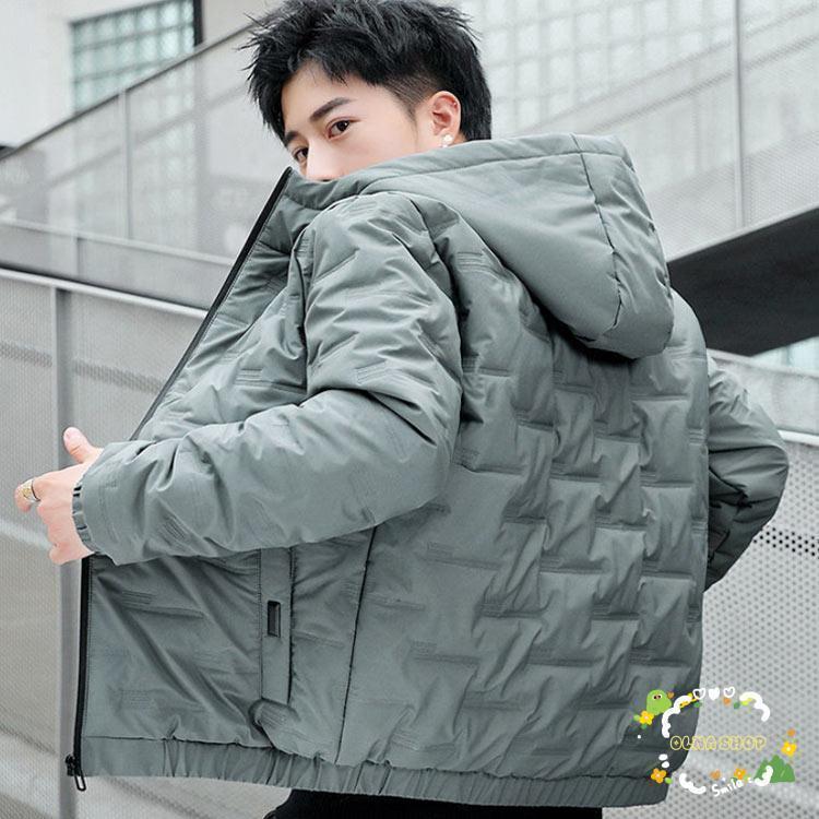 中綿 フード付き コート メンズ 軽量 フェイク ダウン 中綿入り ブルゾン カジュアル アウター 冬 ボリューム ジャンパー 無