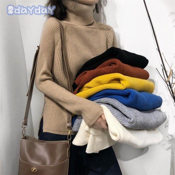 ニット セーター レデース 秋冬 ハイネック ニットソー トップス 長袖 洗えるニット 無地 お洒落 ゆったり プルオーバー 上品 大人 通勤 OL 20代 3...