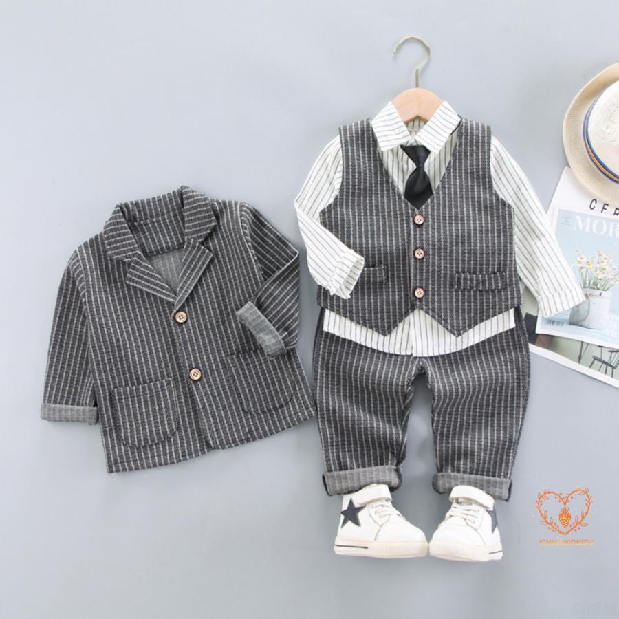 男の子 フォーマル ベスト セット 入園式 卒園式 ベビー服 スーツ 5点 セット 80 90 100 110 cm 子供 春 おしゃれ 赤ちゃん セットアップ ジャケット
