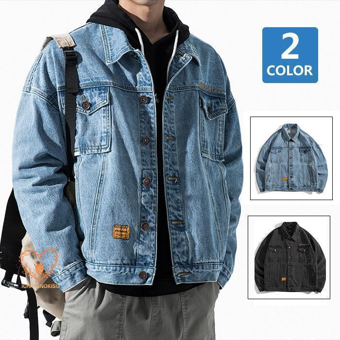 Rakuten - 春 デニムジャケット メンズ ジャケット アウター コート カジュアル 大人 シンプル おしゃれ ビジネス 無地 秋服 冬服 プレゼント