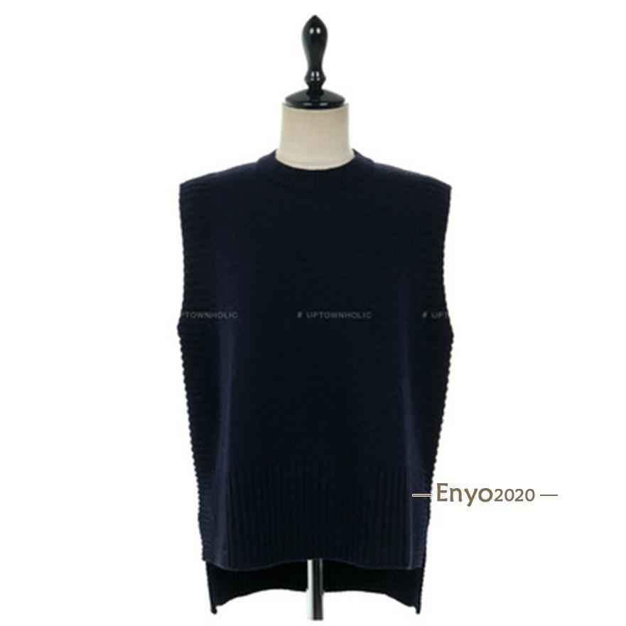 BabyAngelのニットベスト レディース ベストセーター チョッキ ジレベスト 韓国風 着痩せ オフィス クルーネック ベスト トップス 秋 通学 通勤｜アングル3