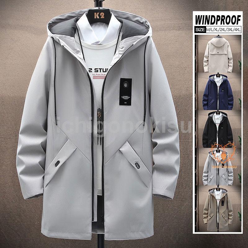 マウンテンパーカー パーカー メンズ ジャケット ブルゾン コート ウインドブレーカー ジャンバー アウター フード付き 撥水 春秋 ゆたり シンプル 通勤