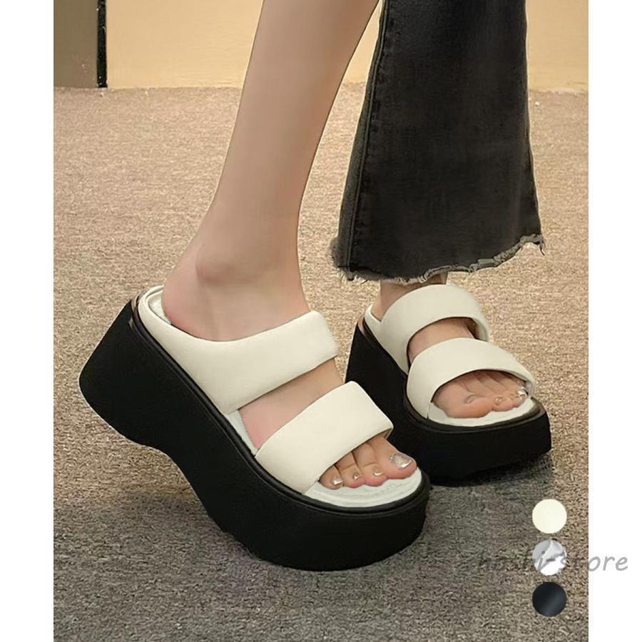 厚底サンダル スリッパサンダル 美脚 夏