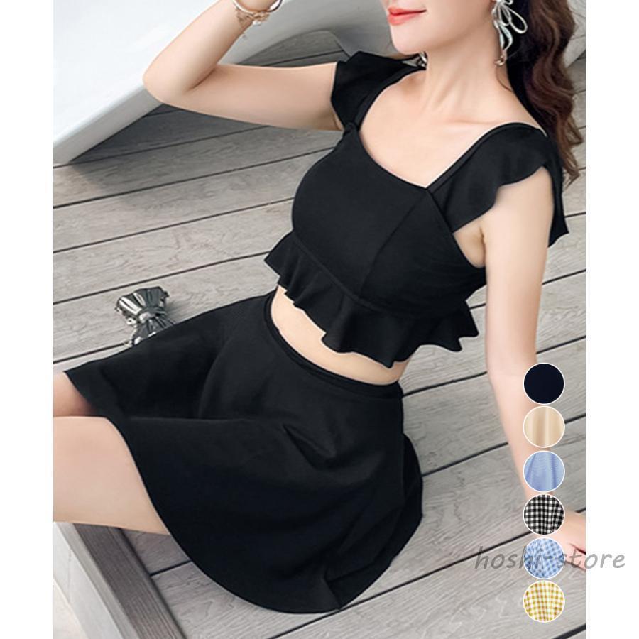 水着レディースフリルビキニ上下2点セット