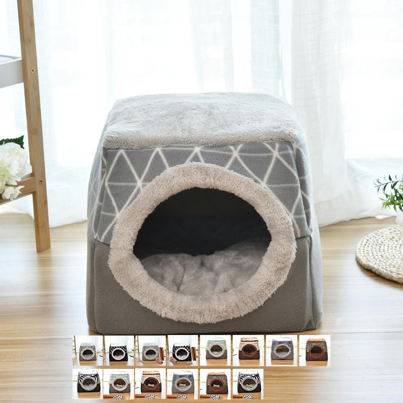 猫 ハウス 冬 ドーム型 ペットハウス ペットベッド 冬用 犬猫兼用 2WAY 保温防寒 小型犬 猫用 あったか 滑り止め 室内用 洗える