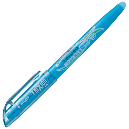 【イージャパンモール】【返品・交換・キャンセル不可】 必ず2通目のメールをご確認ください。 ※本商品は熨斗・包装（ラッピング）はお承り出来ない商品となります。※商品はご注文（ご決済）後、2-5営業日で発送（土・日・祝日除く）となります。※配送業者と契約がないため、送付先が北海道・沖縄・離島の場合キャンセルとさせていただきます。※発送予定日は、在庫がある場合の予定日となります。 ※在庫がない場合には、キャンセルとさせて頂きます。 ※納期が遅れます場合には改めてご連絡させて頂きます。※本商品はメーカー取り寄せ商品となります。 流動在庫となりますためお手配時に在庫がない場合はキャンセルとさせていただきます。 在庫と納期のご確認が必要な場合は事前にお問い合わせください。 ※ご注文確定後でのキャンセルやお届け先の変更等はお承りできませんのでご注意ください。 また、交換・返品はお承りできません。 ※商品のお写真はイメージ画像です。概要 【使い切りタイプ】引きすぎ、引き間違いも簡単消去。こすると消える蛍光ペン。 商品説明 ●書いて、消して、また書ける。 仕様 タイプ 使い切りタイプ インク種類 フリクションインキ インク色 ブルー 線幅 3.3mm 材質 軸：再生PP、キャップ：再生PC その他仕様 ●方式：キャップ式 備考 ※60℃以上になる場所に放置しないでください。インキが無色になります。※感熱紙などの紙の種類によっては、消去に不向きな場合があります。 シリーズ名 フリクション JANコード 4902505375095 環境商品 プラスチックの再利用87％エコマーク認定番号：17112109 【メーカー・製造または販売元】パイロット【広告文責】株式会社イージャパンアンドカンパニーズ 072-875-6666《ご注意ください》 ※本商品はキャンセル・返品・交換不可の商品です。 ※商品はご注文後、1週間前後でお届けとなります。 ※商品の性質上、返品・交換・キャンセルはお受けできません。 　不良品、内容相違、破損、損傷の場合は良品と交換いたします。 　但し、商品到着から3日以内にご連絡をいただけない場合、交換いたしかねますのでご注意ください。 ※商品がリニューアルしている場合、リニューアル後の商品にてお届けとなる場合がございます。[関連キーワード：文房具 筆記具 蛍光ペン 蛍光ペン 本体]