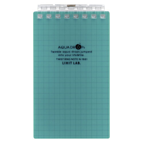 リヒトラブ　ツイストリング・メモ　A7　青緑　N-1661-28【返品・交換・キャンセル不可】【イージャパンモール】