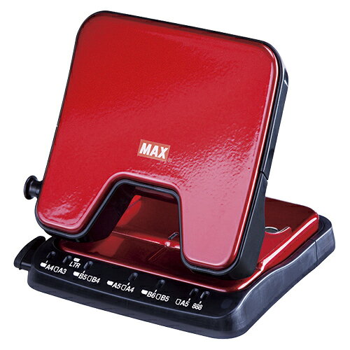 マックス　軽あけパンチ　SCOOVA　レッド　DP-35T/R【返品・交換・キャンセル不可】【イージャパンモール】