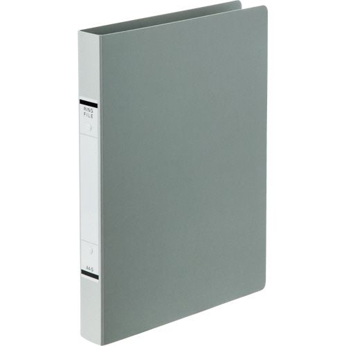 Oリングファイル A4タテ 2穴 220枚 リング内径27mm背幅36mmソフトグレー 1冊