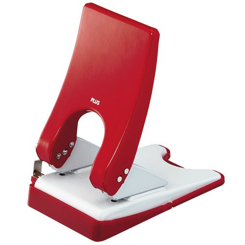 2穴パンチ フォース1/2 Lサイズ 52枚穿孔 レッド 紙箱入 1台