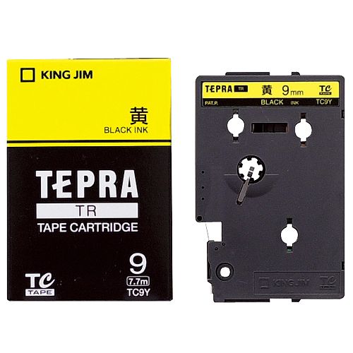 Rakuten - テプラ　TR　テープカートリッジ　パステル　9mm　黄/黒文字　1個