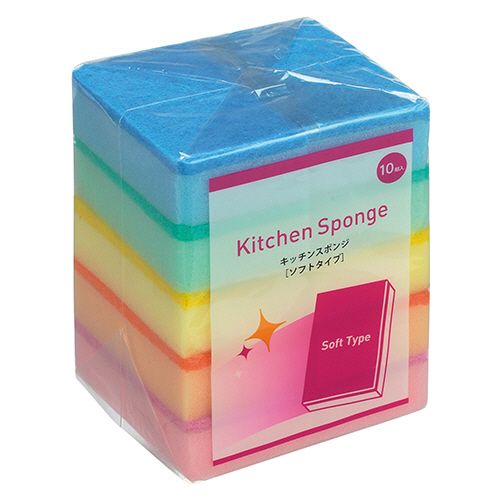 キッチンスポンジ　ソフト　1セット（50個：10個×5パック）
