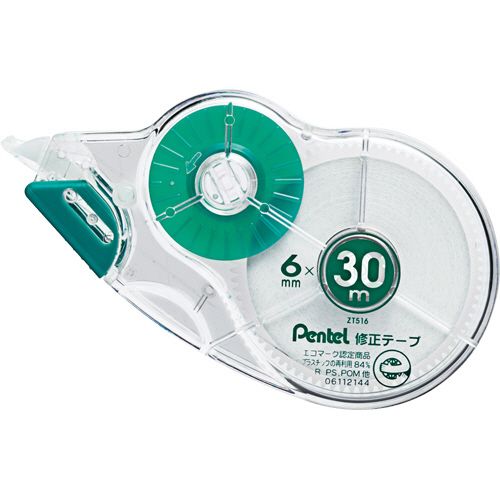 【イージャパンモール】【返品・交換・キャンセル不可】 必ず2通目のメールをご確認ください。 ※本商品は熨斗・包装（ラッピング）はお承り出来ない商品となります。※商品はご注文（ご決済）後、2-3営業日で発送（土・日・祝日除く）となります。※配送業者と契約がないため、送付先が北海道・沖縄・離島の場合キャンセルとさせていただきます。※発送予定日は、在庫がある場合の予定日となります。 ※在庫がない場合には、キャンセルとさせて頂きます。 ※納期が遅れます場合には改めてご連絡させて頂きます。ご注文確定後でのキャンセルやお届け先の変更等はお承りできませんのでご注意ください。 また、交換・返品はお承りできません。 ※商品のお写真はイメージ画像です。 概要 【使いきりタイプ】大容量、テープ長さ30mの修正テープ。 商品説明 ●テープ幅は6.0mm、10個セットです。●｢ピタットライン目盛り｣付。●テープを保護するスライドカバー付。 仕様 タイプ 使い切り 引き方 タテ引き テープサイズ 幅6mm×長さ30m 寸法 83mm JANコード 4902506318732 環境商品 プラスチックの再利用84％エコマーク認定番号：17112165 【メーカー・製造または販売元】ぺんてる【広告文責】株式会社イージャパンアンドカンパニーズ 072-875-6666《ご注意ください》 ※本商品はキャンセル・返品・交換不可の商品です。 ※商品はご注文後、1週間前後でお届けとなります。 ※商品の性質上、返品・交換・キャンセルはお受けできません。 　不良品、内容相違、破損、損傷の場合は良品と交換いたします。 　但し、商品到着から3日以内にご連絡をいただけない場合、交換いたしかねますのでご注意ください。 ※商品がリニューアルしている場合、リニューアル後の商品にてお届けとなる場合がございます。[関連キーワード：文具・事務用品 文房具 事務用品]【イージャパンショッピングモール】内のみのお買い物は、送料一律でどれだけ買っても同梱する事が出来ます。※ただし、一部地域（北海道・東北・沖縄）は除きます。※商品に記載されています【イージャパンショッピングモール】の表記を必ずご確認下さい。【イージャパンショッピングモール】の表記以外で記載されている商品に関しまして、一緒にお買い物は出来ますが、別途送料を頂戴します。また、別便でのお届けとなりますのでご了承下さい。※全商品、各商品説明に記載されています注意書きを必ずお読み下さい。※それぞれの【○○館】ごとに、送料等ルールが異なりますので、ご注意下さい。※ご注文確認メールは2通送信されます。送料等の変更がございますので、当店からのご注文確認メール（2通目)を必ずご確認ください。