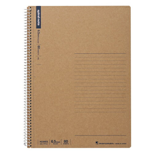 マルマン　B5　スパイラルノート　6．5mm　80枚　N236ES【返品・交換・キャンセル不可】【イージャパンモール】