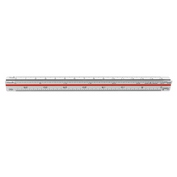 内田洋行　三角スケール　土地・家屋用　15cm　1−882−0402【返品・交換・キャンセル不可】【イージャパンモール】