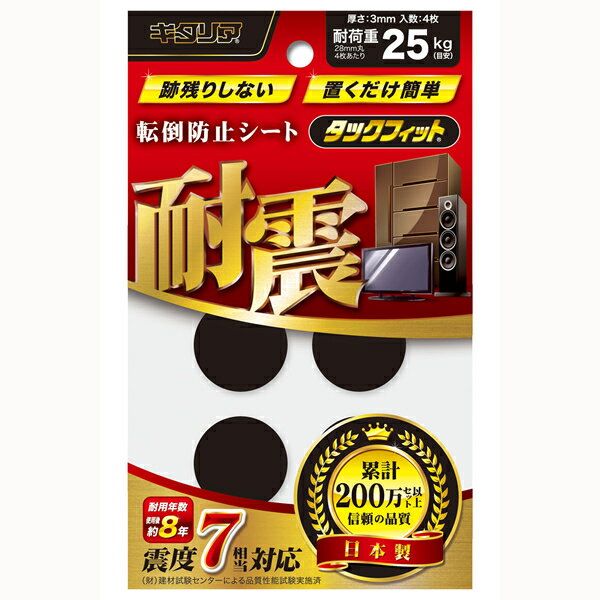 タックフィット 28mm丸 4枚入り【ホームセンター・DIY館】